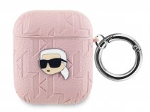 Karl Lagerfeld Ikonik Karl Monogram Case Roze - AirPods 1 & 2 Case Hoesje