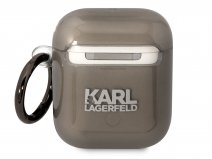 Karl Lagerfeld Ikonik Skin Case Zwart - AirPods 1 & 2 Hoesje