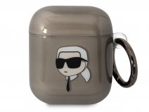 Karl Lagerfeld Ikonik Skin Case Zwart - AirPods 1 & 2 Hoesje