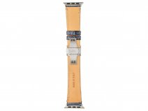 Gatti Alligator Apple Watch Band 42/44/45/49mm - Blue Gibilterra/Silver