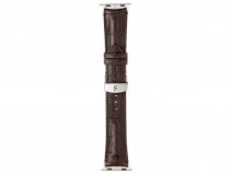 Gatti Alligator Apple Watch Band 42/44/45/49mm - Dark Brown/Silver