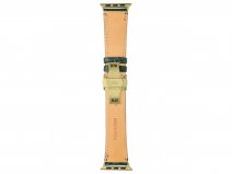 Gatti Alligator Apple Watch Band 42/44/45/49mm - Green Emerald/Gold