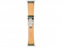 Gatti Alligator Apple Watch Band 42/44/45/49mm - Green Emerald/Silver