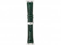 Gatti Alligator Apple Watch Band 42/44/45/49mm - Green Emerald/Silver