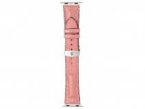 Gatti Alligator Apple Watch Band 42/44/45/49mm - Queen Pink/Silver