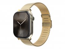 Just in Case Steel Mesh Strap Goud - Apple Watch Bandje 42/44/45/46/49mm