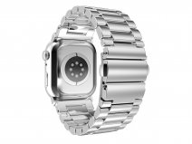 Just in Case Steel Link Strap Zilver - Stalen Apple Watch Band 42/44/45/46/49mm