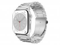 Just in Case Steel Link Strap Zilver - Stalen Apple Watch Band 42/44/45/46/49mm