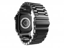 Just in Case Steel Link Strap Zwart - Stalen Apple Watch Band 42/44/45/46/49mm