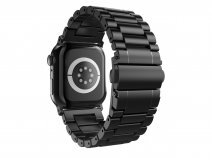 Just in Case Titanium Strap Zwart - Apple Watch Bandje 38/40/41/42 mm