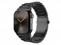 Just in Case Titanium Strap Zwart - Apple Watch Bandje 38/40/41/42 mm