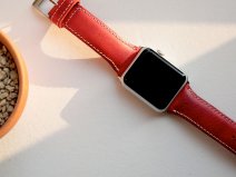 SLG Design D7 Italian Wax Leather Apple Watch Band 42/44/45mm - Rood