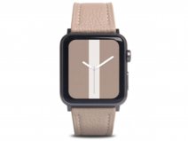 SLG Design D8 Leather Apple Watch Band 42/44/45 & Ultra - Light Cream