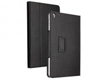 Carbon Kunstleren Stand Case voor iPad mini 1/2/3