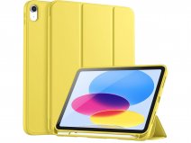 CaseMania iPad 11/10 hoesje Geel - Trifold Stand Case met Pencil Houder