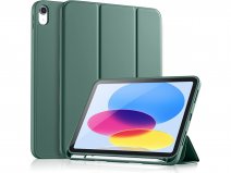 CaseMania iPad 11/10 hoesje Groen - Trifold Stand Case met Pencil Houder