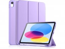 CaseMania iPad 11/10 hoesje Lila Paars - Trifold Stand Case met Pencil Houder
