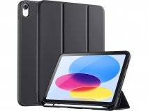 CaseMania iPad 11/10 hoesje Zwart - Trifold Stand Case met Pencil Houder