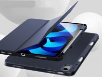 CaseMania iPad Air 11 hoesje Donkerblauw - Smart Stand Case met Pencil Houder