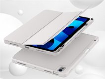 CaseMania iPad Air 11 hoesje Grijs - Smart Stand Case met Pencil Houder