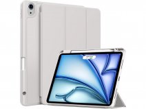 CaseMania iPad Air 11 hoesje Grijs - Smart Stand Case met Pencil Houder