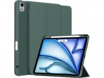 CaseMania iPad Air 11 hoesje Groen - Smart Stand Case met Pencil Houder