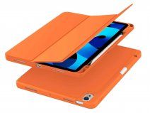 CaseMania iPad Air 11 hoesje Oranje - Smart Stand Case met Pencil Houder