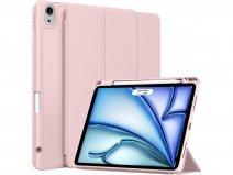 CaseMania iPad Air 11 hoesje Roze - Smart Stand Case met Pencil Houder