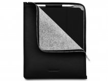 Woolnut Leather Folio Zwart - iPad Pro 12.9 Sleeve