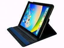 Vintage Draaibare Swivel Stand Case Blauw - iPad 9.7 (2017/2018) hoesje