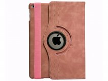 Vintage Draaibare Swivel Stand Case Roze - iPad 9.7 (2017/2018) hoesje