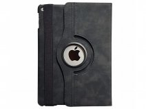 Vintage Draaibare Swivel Stand Case Zwart - iPad 9.7 (2017/2018) hoesje