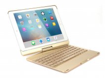 Bluetooth Toetsenbord Case 360 Goud - iPad 9,7