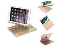 Bluetooth Toetsenbord Case 360 Goud - iPad 9,7