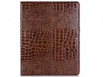 Croco Stand Folio Case Bruin - iPad Pro 12.9 2018 hoesje