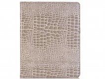 Croco Stand Folio Case Taupe - iPad Pro 12.9 2018 hoesje