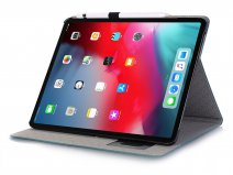 Croco Stand Folio Case Turquoise - iPad Pro 12.9 2018 hoesje