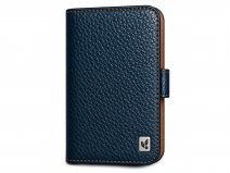 Vaja Leather Folio Case Blauw - iPhone Duo Hoesje Leer
