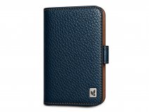 Vaja Leather Wallet Case Blauw - iPhone Duo Hoesje Leer