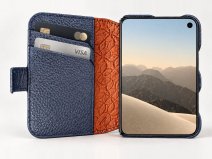 Vaja Leather Wallet Case Blauw - iPhone Duo Hoesje Leer