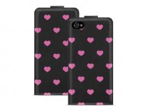 Call Candy Pink Hearts Flip Case - Hoesje voor iPhone 4/4S