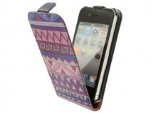 Call Candy Purple Aztec Flip Case - Hoesje voor iPhone 4/4S