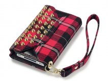 Covert Studded Tartan Wallet Case - Hoesje voor iPhone 4/4S