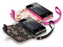 CaseBoutique Wallet Case met Bloemmotief Voering voor iPhone 4/4S