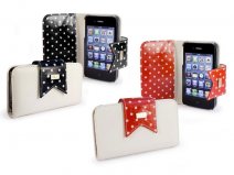 Tuff-Luv Polka-Hot Wallet Case Hoesje voor iPhone 4/4S