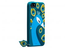 Case-Mate Creatures Peacock Silicone Skin Case voor iPhone 5/5S