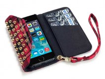 Covert Studded Tartan Wallet Case - Hoesje voor iPhone 5/5S