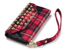 Covert Studded Tartan Wallet Case - Hoesje voor iPhone 5/5S