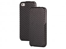 Carbon Slimline Flip Case Hoes voor iPhone 5/5S