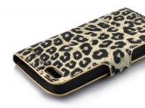 Leopard Sideflip Kunstleren Stand Case Hoesje voor iPhone 5/5S